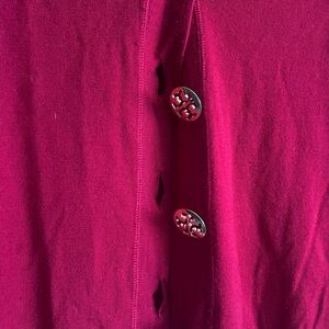 TORY BURCH - red 100% merino wool cardigan - size medium
